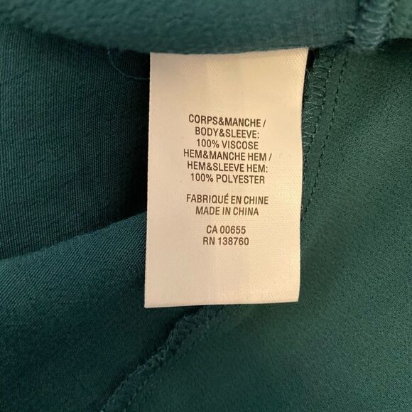 REITMANS Teal Light Scoop Neck 3/4 Sleeve Top XS - Picture 8 of 8